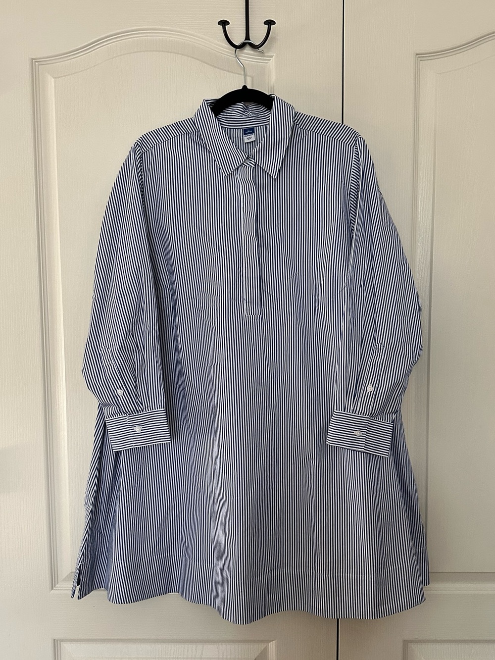 Old Navy Blue and White Striped Shirt Dress